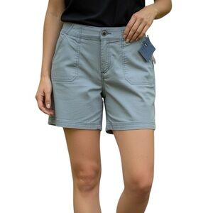 Lee Women's Washed Blue Utility Bermuda Shorts Size 12